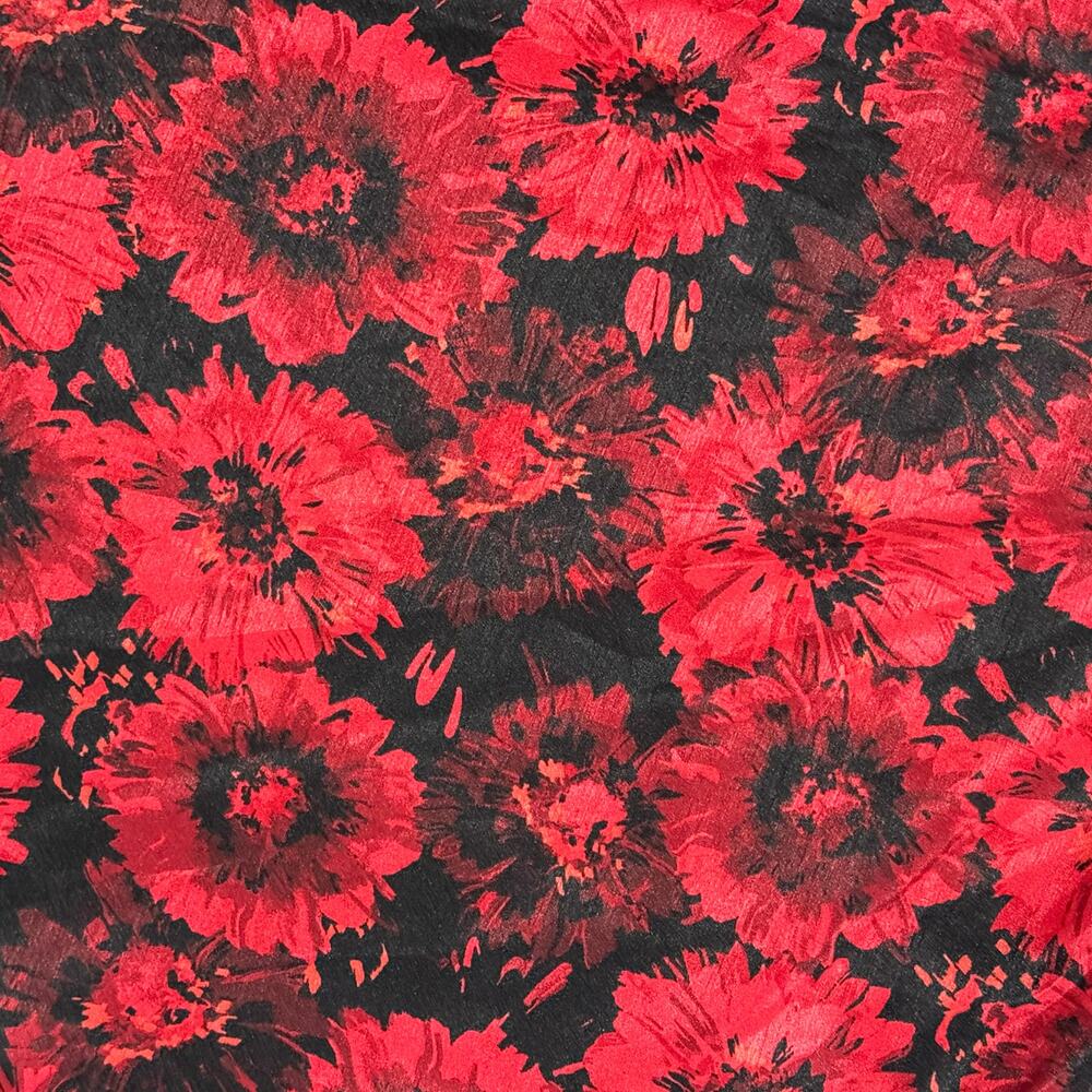 NWT Vintage Y2K NY Invasion Floral Skater Skirt Size 1X Red‎ & Black Rockabilly - Picture 6 of 12